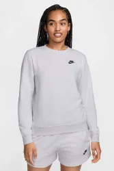 Nike Club Fleece Sweatshirt - Birch Heather S Damen