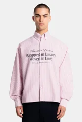 Another Cotton Hemd - Red + White M Herren