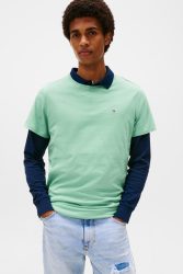 Tommy Jeans T-Shirt - Cloudy Jade M Herren