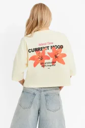Tally Weijl Crop T-Shirt - Butter XS Damen