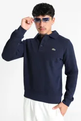 Lacoste - Poloshirt, langarm, für Herren, Marine Größe M (T4)