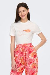 Only ONLKELLY Crop T-Shirt - Cloud Dancer S Damen