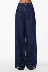 Pieces Elma Wide Leg Jeans - Dark Blue 25 Damen
