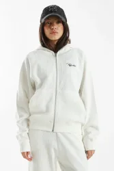 Pegador Strukturierte Trainingsjacke - Washed Warm White S Damen