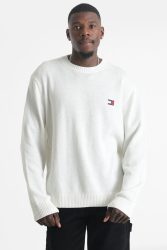 Tommy Jeans Badge Strickpullover - Ancient White M Herren