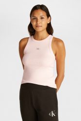 Calvin Klein Jeans Geripptes Tanktop - Silver Peony S Damen
