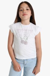Guess Crop T-Shirt - Pure White 10 Kids
