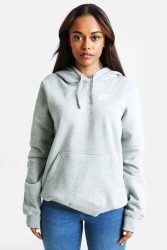 Nike Sportswear Club Fleece Kapuzensweatshirt - Grey Heather S Damen