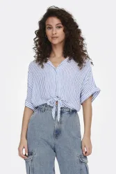Only Paula Bluse aus Seersucker - Cloud Dancer L Damen