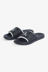 Calvin Klein Jeans Pantoletten - Black + Bright White EU41 Herren