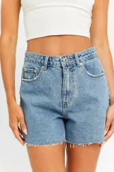 Tally Weijl High Waist Jeansshorts mit A-Form - Blue Medium Wash 34 Damen