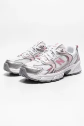 New Balance GR530 Sneaker - White + Light Pink + Silver EU35.5 Kids