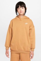 Nike Sportswear Club Fleece Oversize Kapuzensweatshirt - Flax S Kids