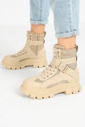 Buffalo Aspha Com1 Plateau Winterstiefelette - Beige EU38 Damen