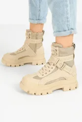 Buffalo Aspha Com1 Plateau Winterstiefelette - Beige EU39 Damen