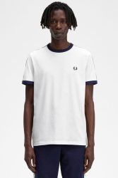 Fred Perry T-Shirt - Snow White + Navy M Herren