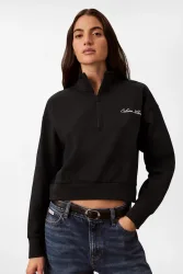 Calvin Klein Crop Sweatshirt - Black M Damen