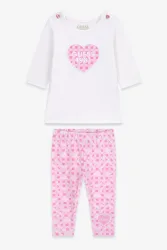 Guess Baby-Set - White + Pink 9-12m