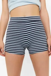 Tally Weijl Stoffshorts - Navy + Light Blue 34 Damen