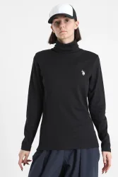 U.S. Polo Assn. Jane Rollkragen Langarmshirt - Black S Damen