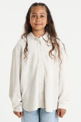 Only KOGSIESTA Oversize Leinenhemd - Moonbeam 140 Kids