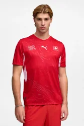 Puma Home Schweiz 2026 Mesh T-Shirt - Red + White L Herren