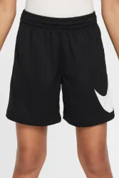 Nike Mesh Shorts - Black + White M Kids