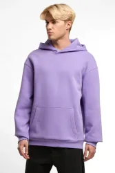 Urban Classics Fluffy Kapuzensweatshirt - Electriclilac M Herren