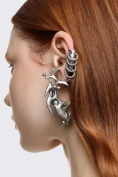 Minga London Dark Tribal Ohrrschmuck - Antique Silver Einheitsgroesse Damen