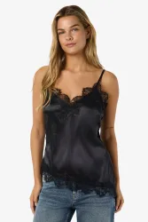 Noisy May NMSOFIE Satin Trägertop - Black L Damen