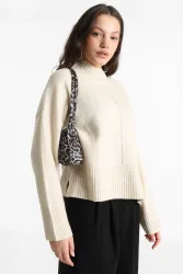 Only ONLWHITNEY Strickpullover - Pumice Stone Melange M Damen