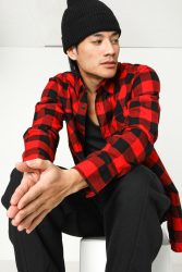 Urban Classics Karohemd - Rot + Schwarz M Herren