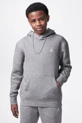 Jordan Brooklyn Fleece Kapuzensweatshirt - Carbon Heather S Kids