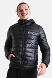 EA7 Emporio Armani Leichte Puffer Daunenjacke - Black + White M Herren