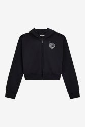 Guess Crop Kapuzensweatjacke - Jet Black 12 Kids