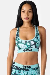 PSD Underwear Playboy Sport-Bralette - Blue/Green XS Damen