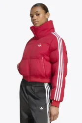 Adidas Originals Crop Puffer Bomberjacke - Team Victory Red S Damen