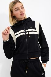 Ellesse Perna Kapuzensweatjacke - Black + Offwhite M Damen