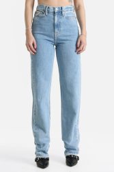 Calvin Klein High Rise Straight Jeans L34 - Denim Light 25/34 Damen