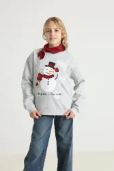 Only KOGYDA Weihnachtssweatshirt - Light Grey Melange 158-164 Kids