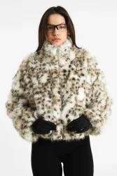 Only ONLJANIS Kunstpelzjacke - Birch M Damen