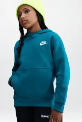 Nike Club Fleece Kapuzensweatshirt - Green Abyss XL Kids