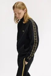 Fred Perry Trainingsjacke - Black + Champagne M Herren
