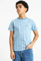 Lacoste T-Shirt - Monogram + Abysse 14 Kids