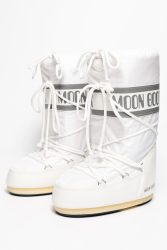Moon Boot Icon Nylon Schneestiefel - White EU35-38 Damen