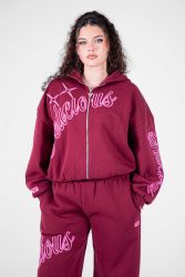 Felicious Star Kapuzensweatjacke - Cold Cherry XS Damen