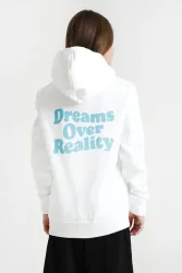 Miss Tee Dreams Over Reality Oversize Kapuzensweatshirt - White 134-140 Kids