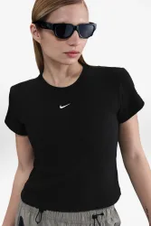 Nike Geripptes T-Shirt - Black M Damen
