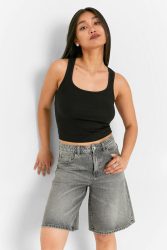 Tally Weijl Jeans Bermudashorts - Grey Denim 36 Damen