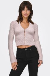 Only Pulse Life Spitzen Crop Bluse - Violet Ice S Damen